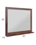 Farmhouse Walnut Shaker 36x30 Mirror 