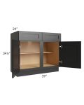 Onyx Black Shaker 39" Base Cabinet