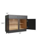 Onyx Black Shaker 42" Base Cabinet