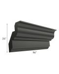 Onyx Black Shaker 8' Crown Molding
