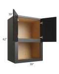 Onyx Black Shaker 30x42 Microwave Cabinet