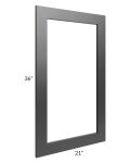Onyx Black Shaker 21x36 Glass Door 