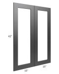 Onyx Black Shaker 30x42 Glass Door 