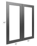 Onyx Black Shaker 36x42 Glass Door