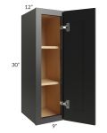 Onyx Black Shaker 09x30 Wall Cabinet
