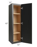 Onyx Black Shaker 12x42 Wall Cabinet