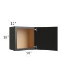 Onyx Black Shaker 18x18 Wall Cabinet