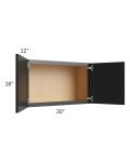 Onyx Black Shaker 30x18 Wall Cabinet