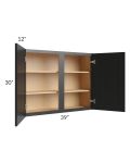 Onyx Black Shaker 39x30 Wall Cabinet