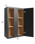 Onyx Black Shaker 27x36 Blind Corner Wall Cabinet