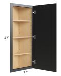 Onyx Black Shaker 12x42 Wall End Angle Cabinet