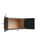 Onyx Black Shaker 36x21x24 Refrigerator Wall Cabinet