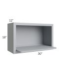 Asheville Grey Shaker 30x18 Microwave Wall Cabinet