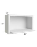 Bayville White 30x18 Microwave Wall Cabinet