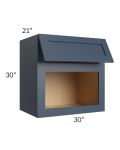 Midtown Blue Shaker 30x30x21 Microwave Wall Cabinet