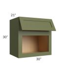 Midtown Hunter Green Shaker 30x30x21 Microwave Wall Cabinet
