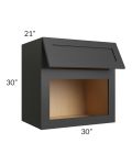 Midtown Black Shaker 30x30x21 Microwave Wall Cabinet
