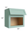 Midtown Mint Green Shaker 30x30x21 Microwave Wall Cabinet
