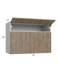 Milan Pecan 30x30x21 Microwave Wall Cabinet