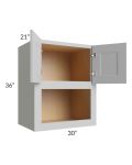 Tuscan Painted Grey 30x36x21 Microwave Wall Cabinet