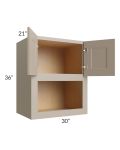 Tuscan Oyster 30x36x21 Microwave Wall Cabinet
