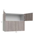 Milan Hazel 30x36x21 Microwave Wall Cabinet