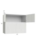 Milan Cream 30x36x21 Microwave Wall Cabinet