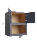 Vienna Indigo 30x36x21 Microwave Wall Cabinet