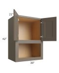 Tuscan Stone 30x42x21 Microwave Wall Cabinet