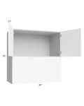Milan White Matte 30x42x21 Microwave Wall Cabinet