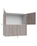 Milan Hazel 30x42x21 Microwave Wall Cabinet