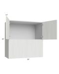 Milan Cream 30x42x21 Microwave Wall Cabinet