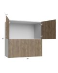 Milan Pecan 30x42x21 Microwave Wall Cabinet