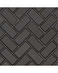Metallic Gray Bevel Herringbone 8mm Mosaic Tile