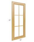 Glazed Praline 18x42 Mullion Glass Door