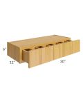 Glazed Praline 30x6 Spice Drawer Wall Cabinet