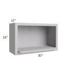 Midtown Light Grey Shaker 30x18 Microwave Wall Cabinet