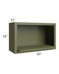 Midtown Hunter Green Shaker 30x18 Microwave Wall Cabinet