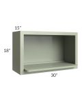Midtown Pistachio Green Shaker 30x18 Microwave Wall Cabinet