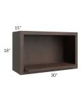 Vienna Kona Brown 30x18 Microwave Wall Cabinet