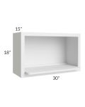 Salem White 30x18 Microwave Wall Cabinet