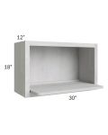 Heather Grey Shaker 30x18 Microwave Cabinet
