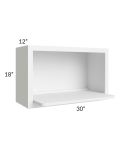 Vail White Shaker 30x18 Microwave Cabinet