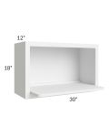Aspen White Shaker 30x18 Microwave Cabinet