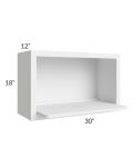 Portland White 30x18 Microwave Cabinet