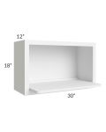 Alpine White Shaker 30x18 Microwave Cabinet