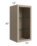 Tuscan Oyster 15x30 Wall Cabinet (No Door) To Be Used With A Glass Door