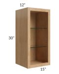 Vienna Timber 15x30 Wall Cabinet (No Door) To Be Used With A Glass Door