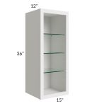 Tuscan Cloud 15x36 Wall Cabinet (No Door) To Be Used With A Glass Door