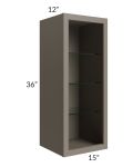 Tuscan Stone 15x36 Wall Cabinet (No Door) To Be Used With A Glass Door